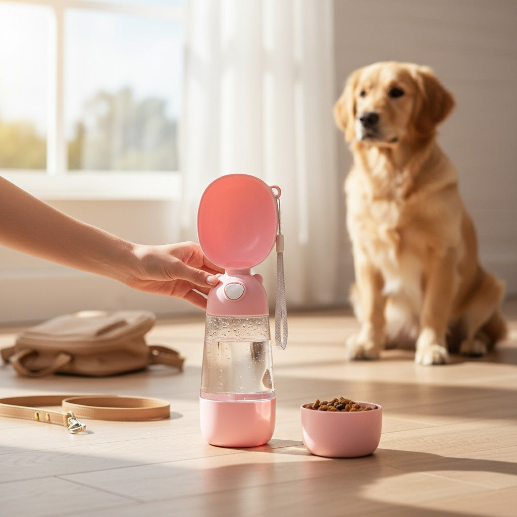 Portable Dog Water Bottle & Feeder