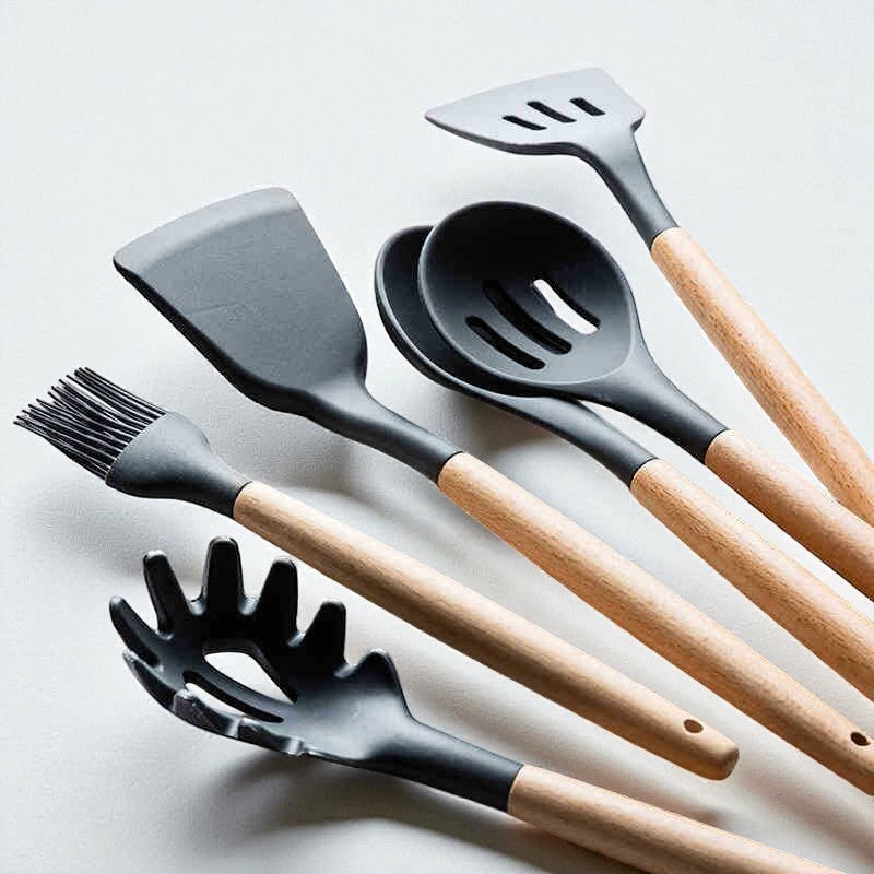 12-Piece Non Stick Silicone Kitchen Utensils Set