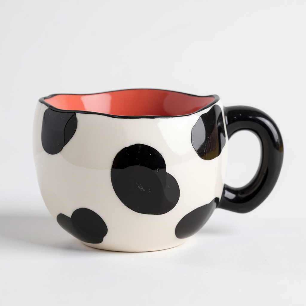 Hand-Pinched Ceramic Mug & Saucer Set