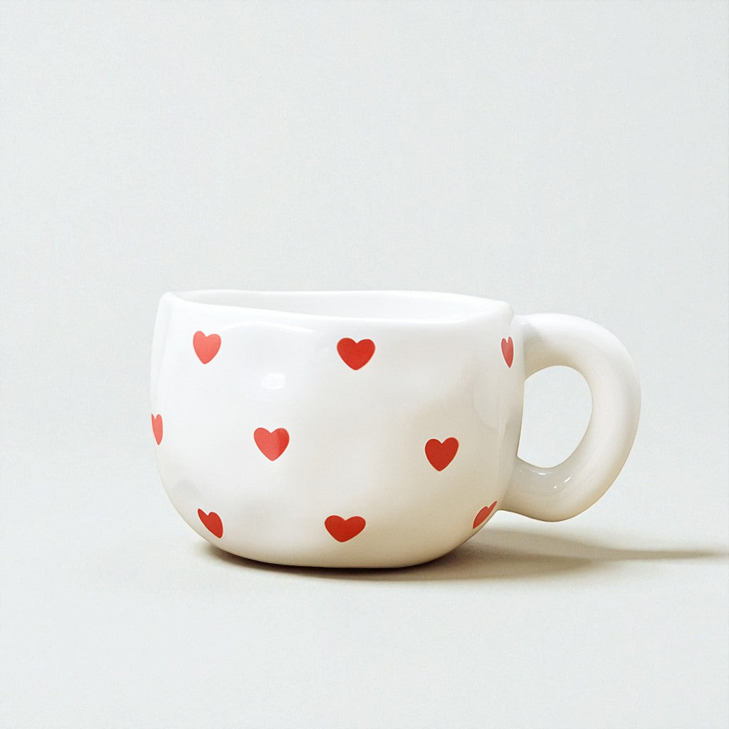 Hand-Pinched Ceramic Mug & Saucer Set